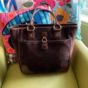 Antonio Melani Brown Suede Tote Bag